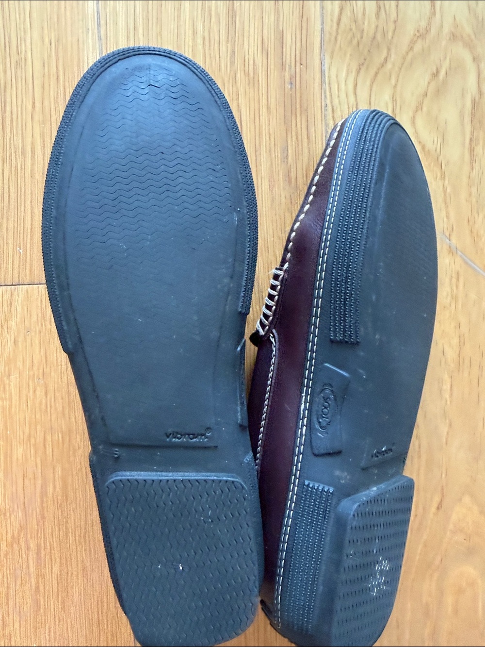 Tod's Dark Brown reddish Leather Penny Loafers with Contrast Stitching - Picture 5 of 9